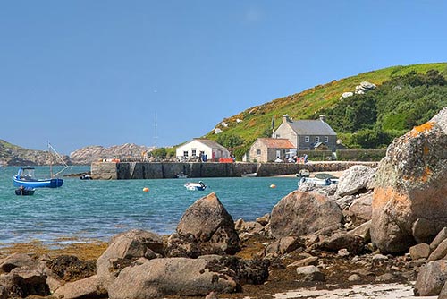 idyllische Hafenstadt in Cornwall, England