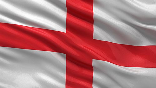 Die England Flagge Mit Dem Georgskreuz