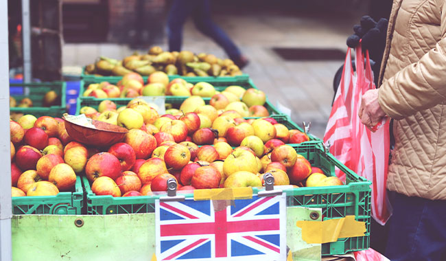 Lokale Märkte und Street-Food-Festivals in England zählen zur britischen Kultur.