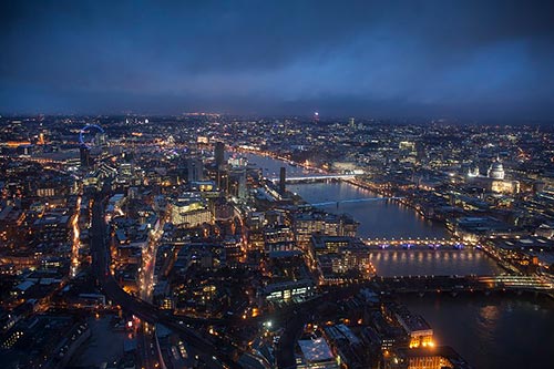 Von The Shard aus hat man einen phantastischen Blick auf London - zu jeder Tageszeit.