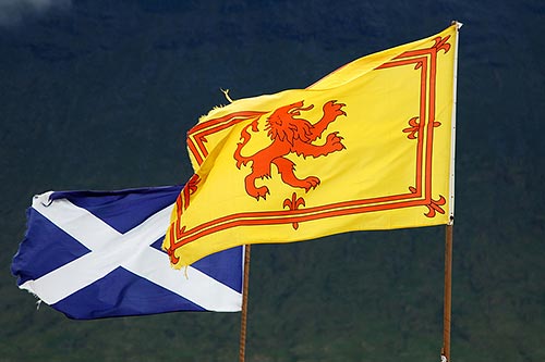 Weiss Auf Blau Die Schottland Flagge